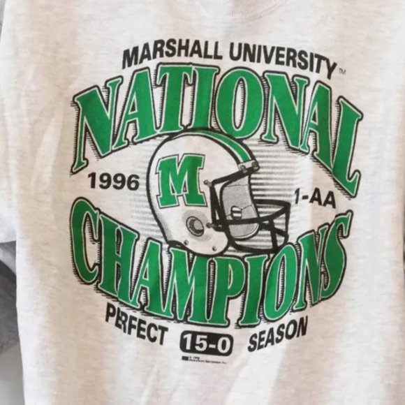 Marshall University Thundering Herd 1996 National Champions sweatshirt shirt - Picture 1 of 2